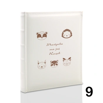 Album na chrzest, wklejany, 60 kremowych stron, personalizowany, 12 wzorów